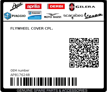 Product image: Aprilia - AP8176248 - FLYWHEEL COVER CPL. 