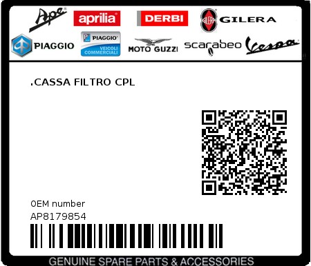 Product image: Aprilia - AP8179854 - .CASSA FILTRO CPL  0