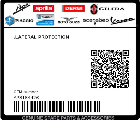 Product image: Aprilia - AP8184426 - .LATERAL PROTECTION 