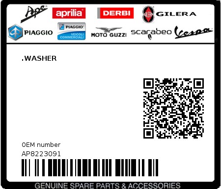 Product image: Aprilia - AP8223091 - .WASHER  0