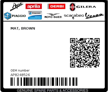 Product image: Aprilia - AP8248526 - MAT, BROWN 