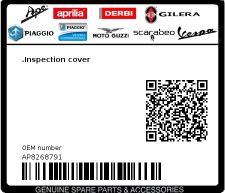 Product image: Aprilia - AP8268791 - .Inspection cover 