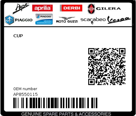 Product image: Aprilia - AP8550115 - CUP 