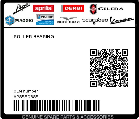 Product image: Aprilia - AP8550385 - ROLLER BEARING 