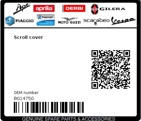 Product image: Aprilia - B014750 - Scroll cover 