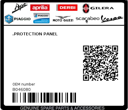 Product image: Aprilia - B046080 - .PROTECTION PANEL 