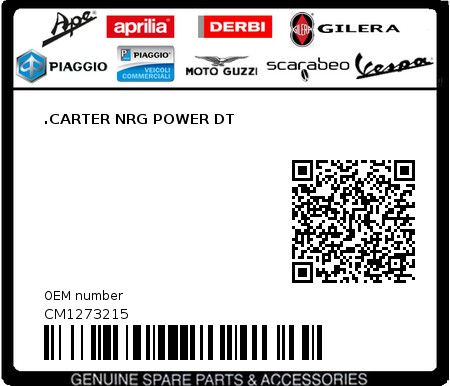 Product image: Aprilia - CM1273215 - .CARTER NRG POWER DT 