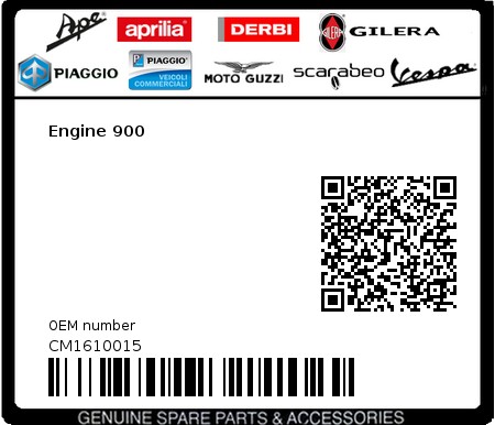 Product image: Aprilia - CM1610015 - Engine 900  0