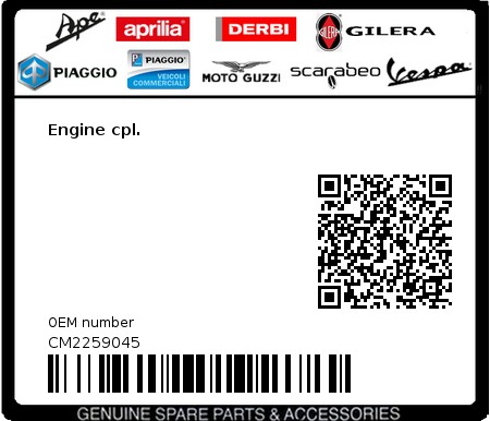 Product image: Aprilia - CM2259045 - Engine cpl.  0