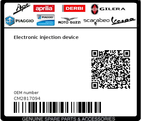 Product image: Aprilia - CM2817094 - Electronic injection device  0
