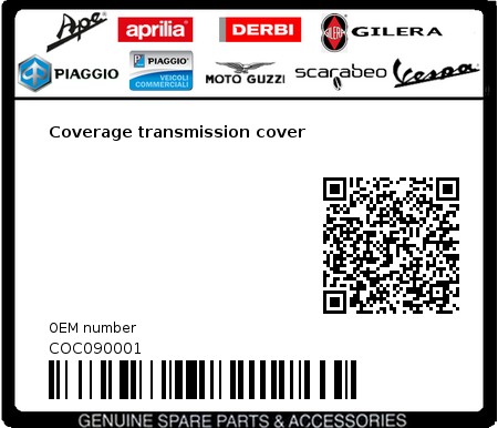 Product image: Aprilia - COC090001 - Coverage transmission cover 