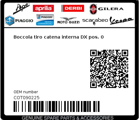 Product image: Aprilia - COT090225 - Boccola tiro catena interna DX pos. 0  0