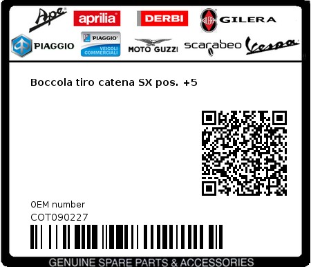 Product image: Aprilia - COT090227 - Boccola tiro catena SX pos. +5  0