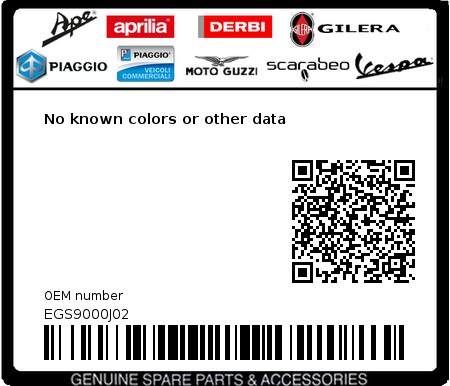 Product image: Aprilia - EGS9000J02 - No known colors or other data 