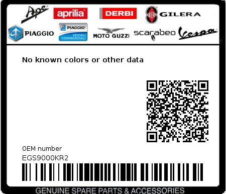 Product image: Aprilia - EGS9000KR2 - No known colors or other data 