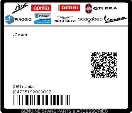 Product image: Aprilia - JC473519200006Z - .Cover 