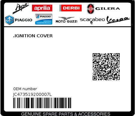 Product image: Aprilia - JC473519200007L - .IGNITION COVER 