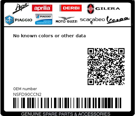 Product image: Aprilia - NSFD90CCN2 - No known colors or other data 