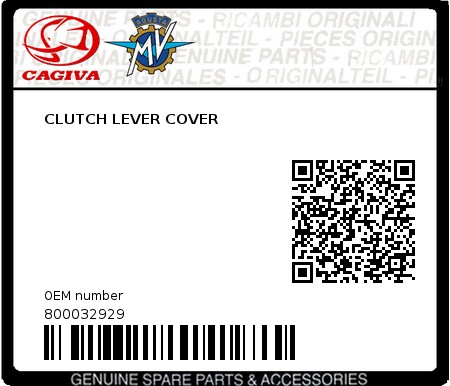 Product image: Cagiva - 800032929 - CLUTCH LEVER COVER  0