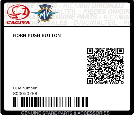 Product image: Cagiva - 800050768 - HORN PUSH BUTTON  0