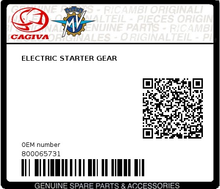 Product image: Cagiva - 800065731 - ELECTRIC STARTER GEAR  0