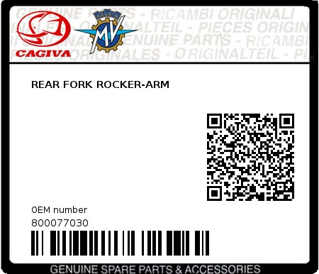 Product image: Cagiva - 800077030 - REAR FORK ROCKER-ARM  0