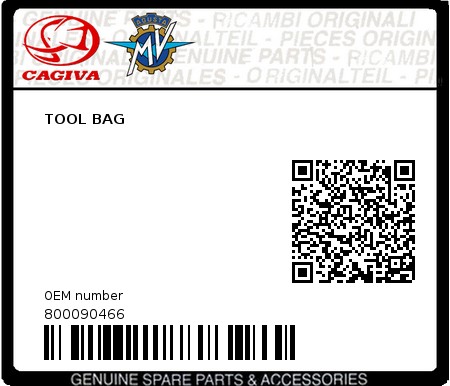 Product image: Cagiva - 800090466 - TOOL BAG  0