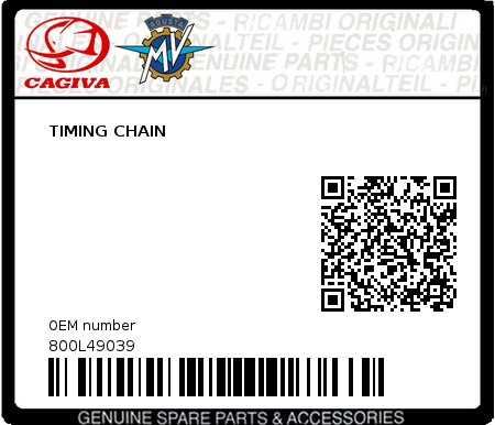 Product image: Cagiva - 800L49039 - TIMING CHAIN  0