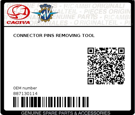 Product image: Cagiva - 887130114 - CONNECTOR PINS REMOVING TOOL  0