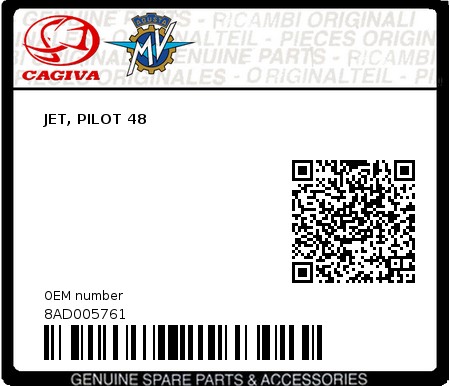 Product image: Cagiva - 8AD005761 - JET, PILOT 48 