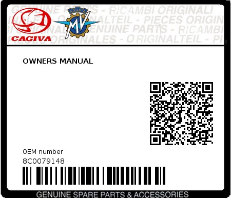 Product image: Cagiva - 8C0079148 - OWNERS MANUAL  0