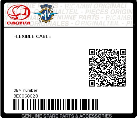 Product image: Cagiva - 8E0068028 - FLEXIBLE CABLE  0