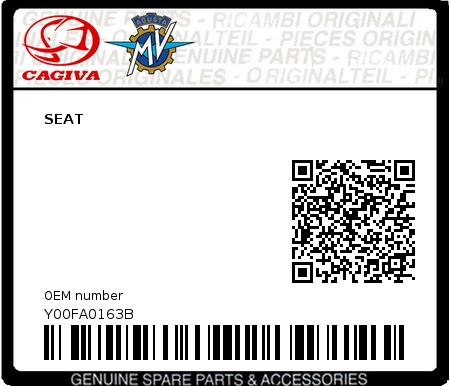 Product image: Cagiva - Y00FA0163B - SEAT 