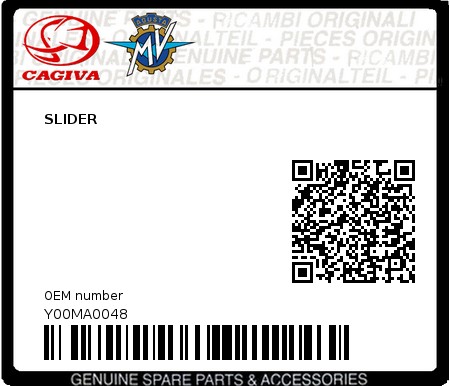 Product image: Cagiva - Y00MA0048 - SLIDER  0
