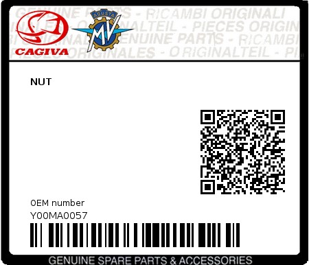 Product image: Cagiva - Y00MA0057 - NUT 