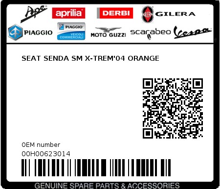 Product image: Piaggio - 00H00623014 - SEAT SENDA SM X-TREM'04 ORANGE  0