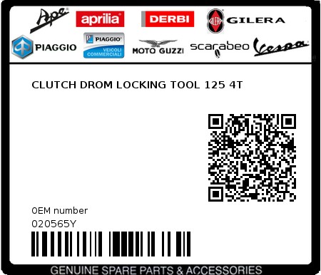 Product image: Piaggio - 020565Y - CLUTCH DROM LOCKING TOOL 125 4T  0