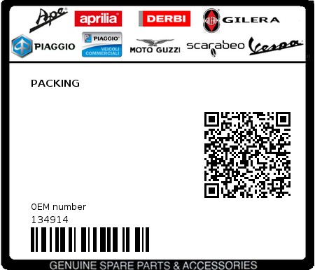 Product image: Piaggio - 134914 - PACKING  0
