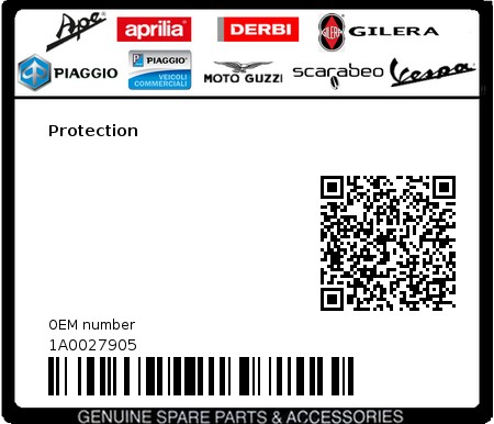 Product image: Piaggio - 1A0027905 - Protection 