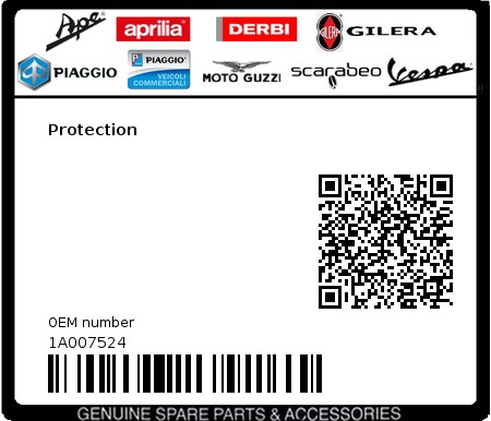 Product image: Piaggio - 1A007524 - Protection 