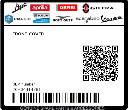 Product image: Piaggio - 20H04414781 - FRONT COVER  0