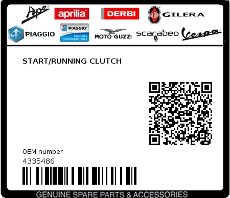 Product image: Piaggio - 4335486 - START/RUNNING CLUTCH  0