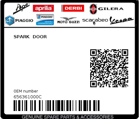 Product image: Piaggio - 656361000C - SPARK  DOOR 