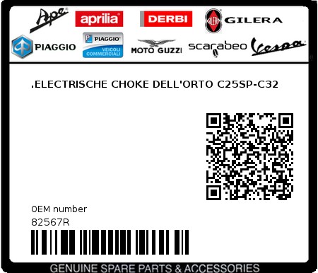 Product image: Piaggio - 82567R - .ELECTRISCHE CHOKE DELL'ORTO C25SP-C32 