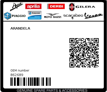 Product image: Piaggio - 862689 - ARANDELA  0