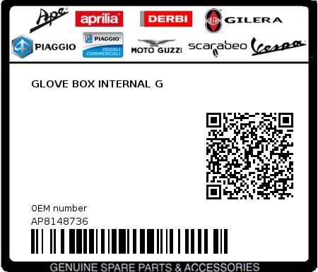 Product image: Piaggio - AP8148736 - GLOVE BOX INTERNAL G  0
