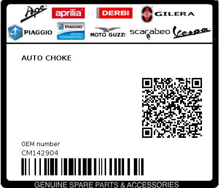 Product image: Piaggio - CM142904 - AUTO CHOKE  0