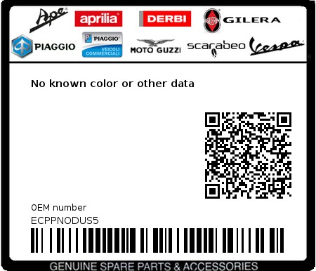 Product image: Piaggio - ECPPNODUS5 - No known color or other data  0