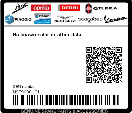 Product image: Piaggio - NSE9000US1 - No known color or other data  0