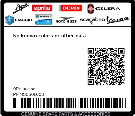 Product image: Piaggio - PI4M5030L000 - No known colors or other data  0
